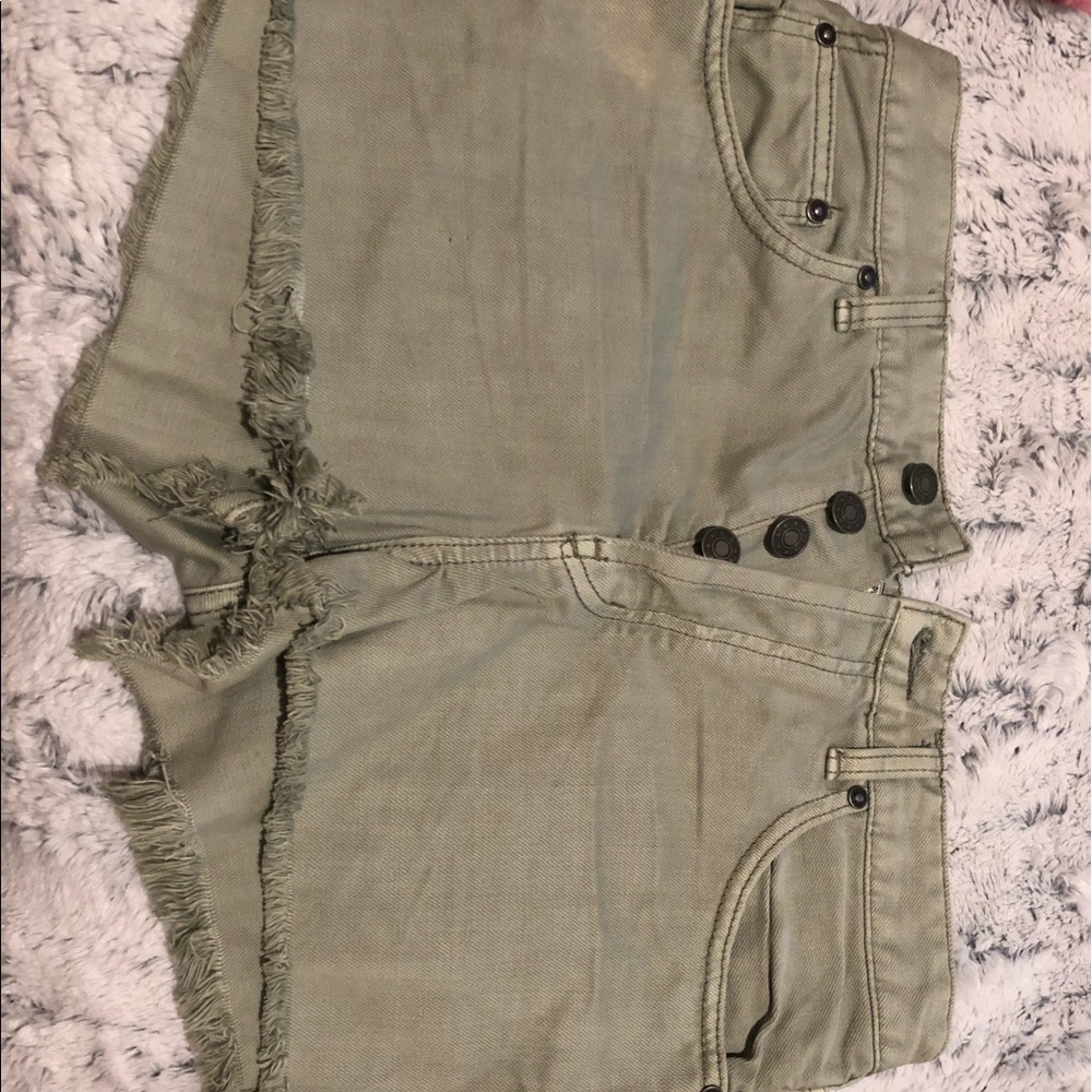 Free people sage colored shorts